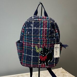 Vera Bradley Tartan Plaid Scottie Dog Small Backpack